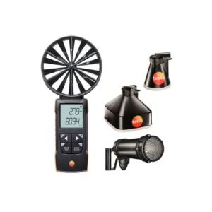 anemómetro testo 417 set 2 set con conos, estabilizador de caudal y conectividad a app