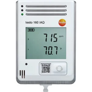 registrador de datos wi fi testo 160 iaq para registro de la calidad del aire interior, temperatura, humedad, co2 y presión atmosférica