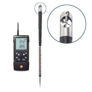anemómetro de molinete digital de 16 mm con conexión a la app testo 416
