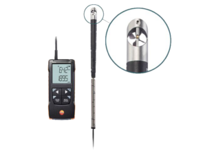 anemómetro de molinete digital de 16 mm con conexión a la app testo 416