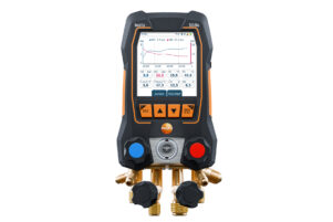 set de vacío smart testo 558s con tubos flexibles de llenado analizador digital de refrigeración inteligente con sondas inalámbricas de temperatura y vacío, y juego de 4 tubos de llenado