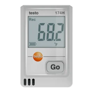 registrador de humedad y temperatura testo 174 h con cable usb c y software para pc
